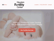Tablet Screenshot of infertilityivfhouston.com